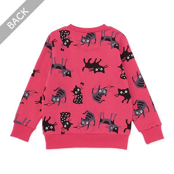 西松屋 ELFINDOLL 裏起毛ねこ総柄トレーナー 正規品