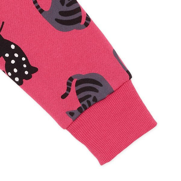 西松屋 ELFINDOLL 裏起毛ねこ総柄トレーナー 正規品