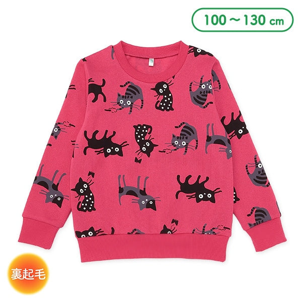 西松屋 ELFINDOLL 裏起毛ねこ総柄トレーナー 正規品