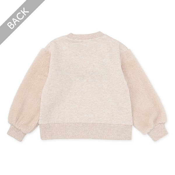 西松屋 ELFINDOLL 裏起毛ロゴハート袖ボアトレーナー 正規品