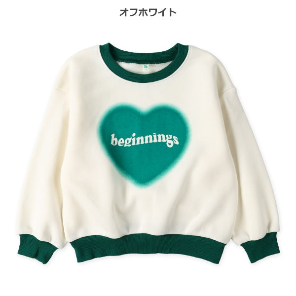 西松屋 ELFINDOLL 裏起毛ハートプリントトレーナー 正規品