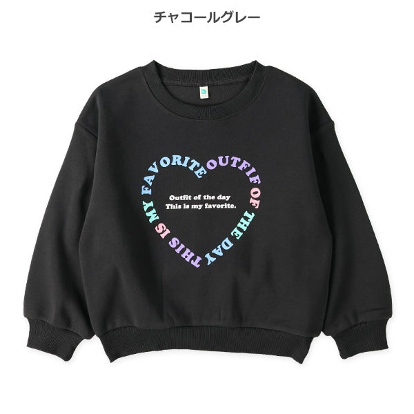 西松屋 ELFINDOLL 裏起毛ハートプリントトレーナー 正規品