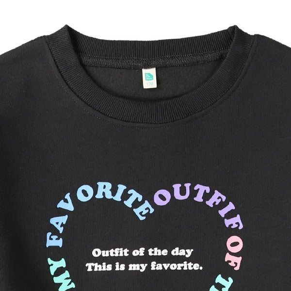 西松屋 ELFINDOLL 裏起毛ハートプリントトレーナー 正規品