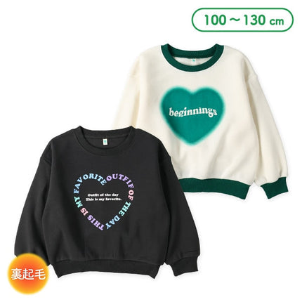 西松屋 ELFINDOLL 裏起毛ハートプリントトレーナー 正規品