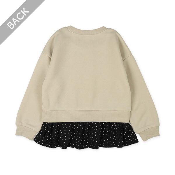 西松屋 ELFINDOLL 裏起毛裾総柄フリルトレーナー 正規品