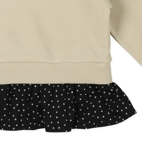 西松屋 ELFINDOLL 裏起毛裾総柄フリルトレーナー 正規品