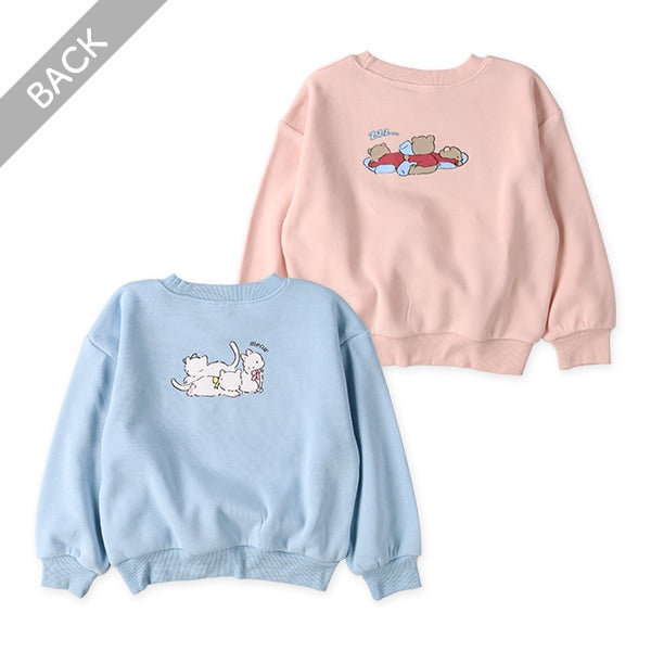 西松屋 ELFINDOLL 裏起毛アニマル前後プリントトレーナー 正規品