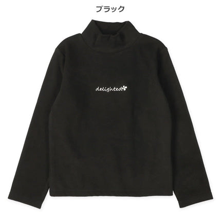 西松屋 ELFINDOLL CLASSIC スムース起毛ロゴハイネック長袖Tシャツ（ブラック・アイボリー） 正規品