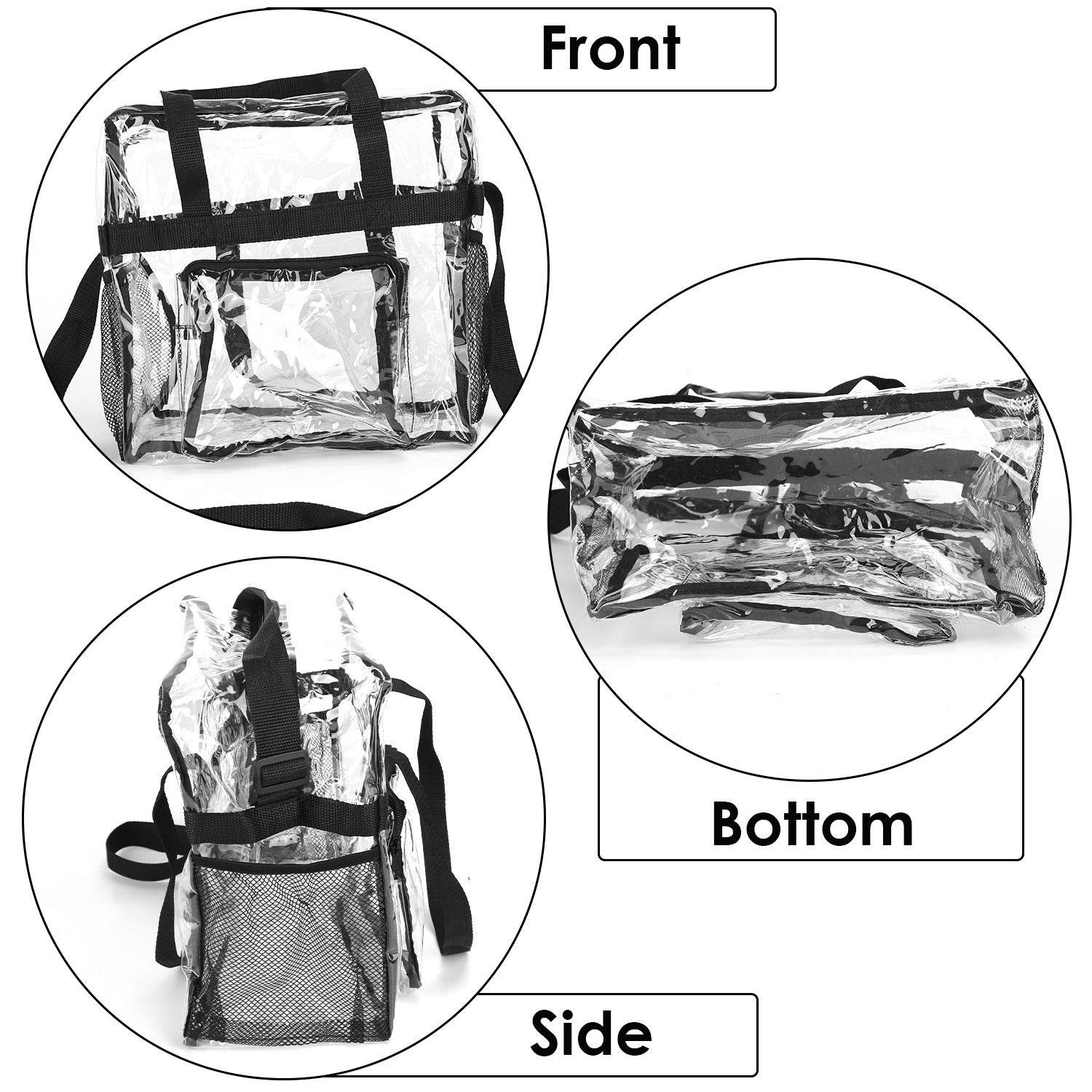 Clear PVC Transparent See through Shoulder Bag Waterproof Picnic Beach Bag