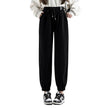 Fleece-lined Casual Harem Drawstring sweat Pants For Women