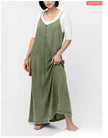 New Suspender Leisure Denim mum loose long Dress