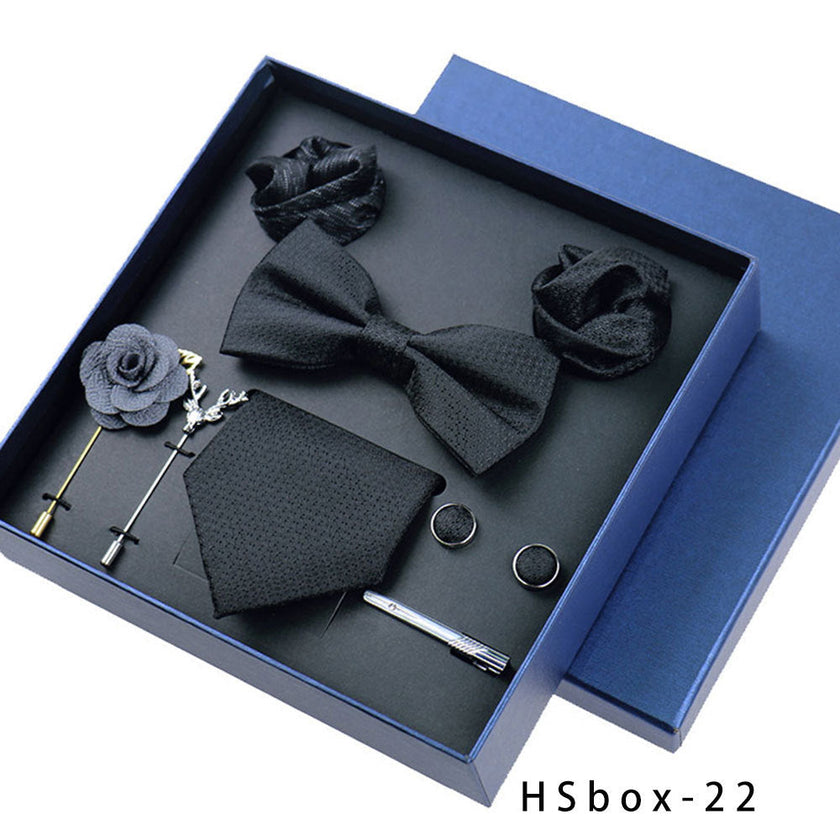 8-Piece Men's Formal Wear Gift Box Set – Bow Tie, Pocket Square, Cufflinks & Tie Clip | Canada & USA