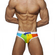 Men's Rainbow Swim Briefs | Color Stitching Nylon Swimsuit Canada | M-XXL