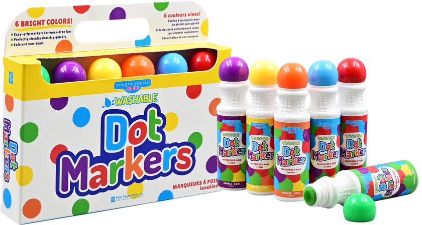 Peter Pauper Press - Studio Series Junior Washable Dot Markers (Set of 6)