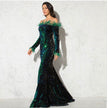 Off shoulder sequins Mermaid Formal Party dress