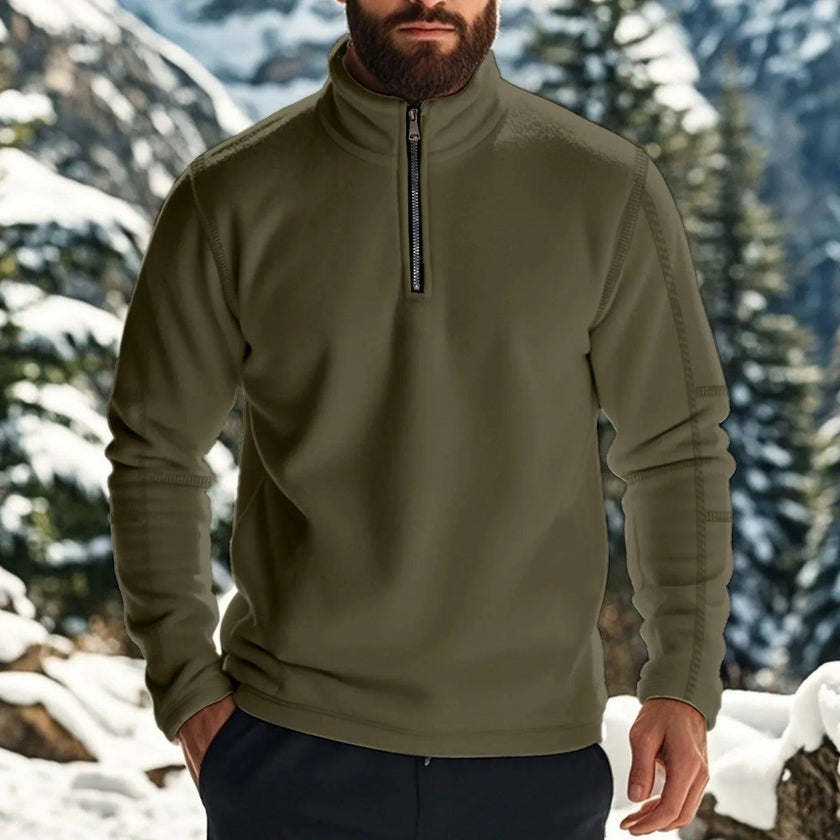 Solid Color Hoodies – Loose Fleece Pullover for Men in Winter