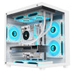 AY Seascape MINI Cube Gaming PC Case – Full Glass Panel, RGB, Water Cooling Ready
