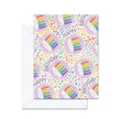 Happy Birthday Rainbow Cake Pattern - Greeting Card