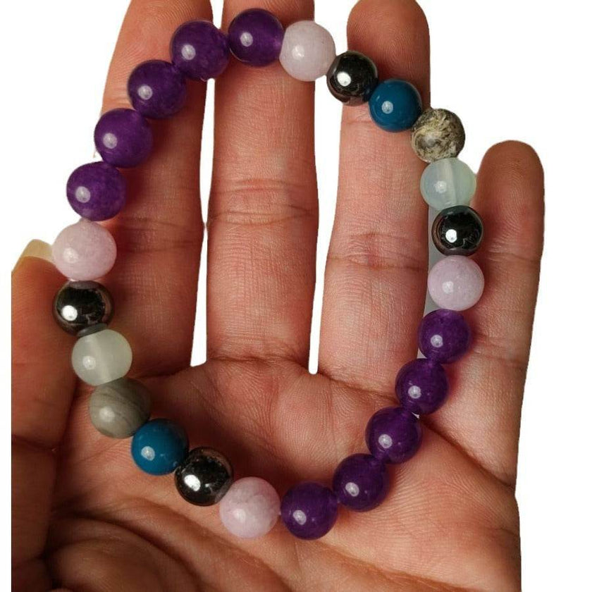 Boho Style 8mm Beaded Gemstone Bracelet Unisex