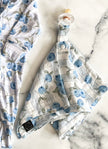 Attache-suce bleuets en mousseline de bambou
