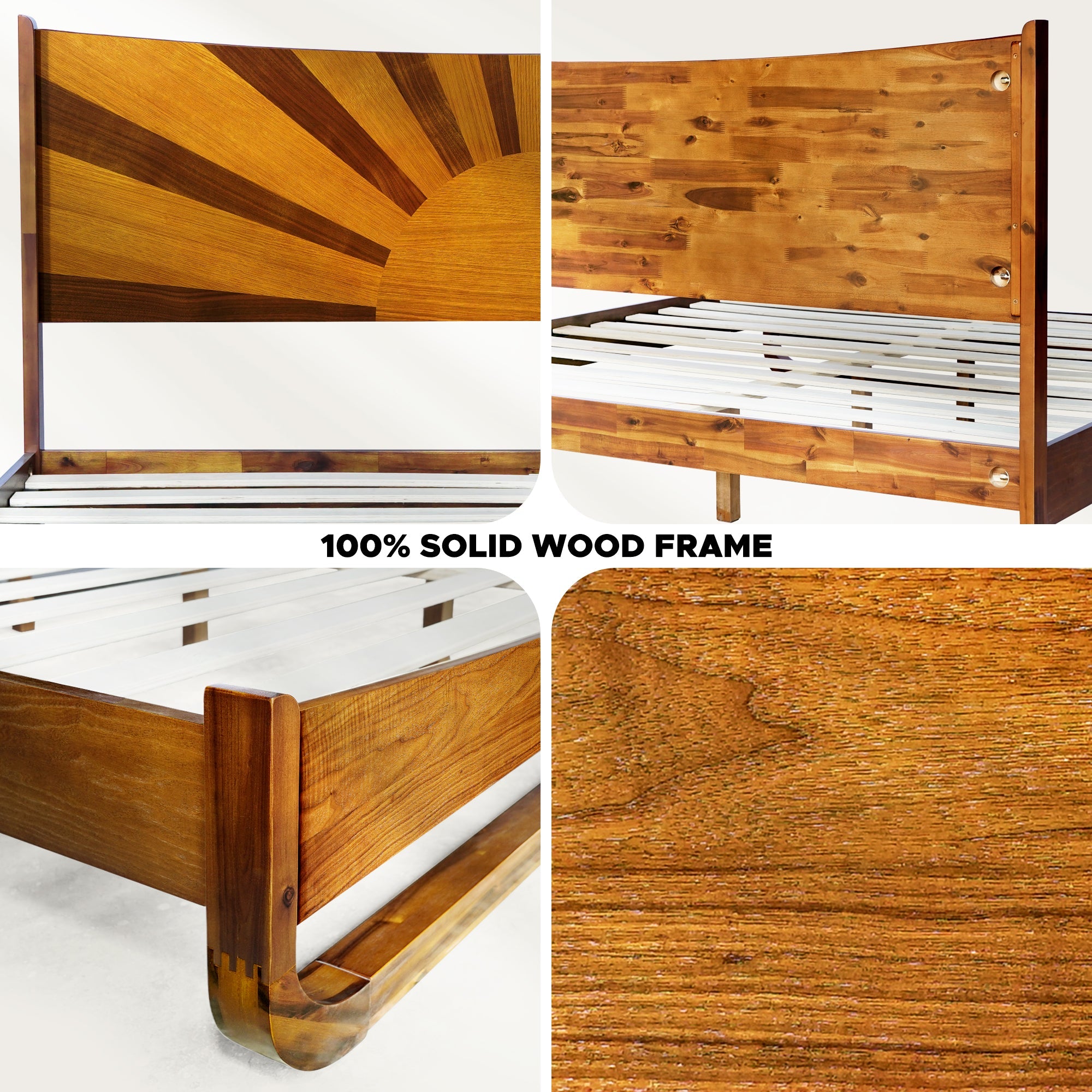 Sunset Solid Wood Bed Frame