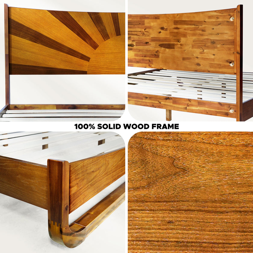 Sunset Solid Wood Bed Frame