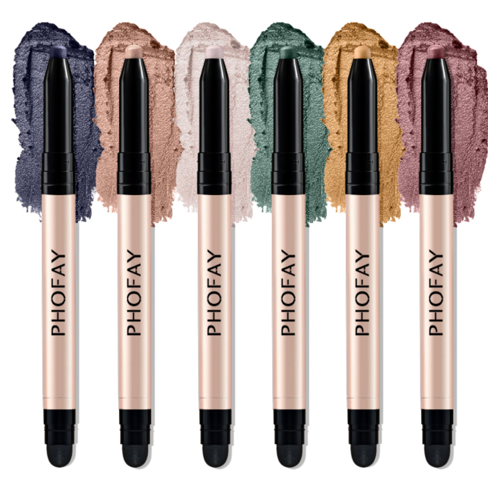 PHOFAY Eyeshadow Stick – Waterproof, Easy-Blend Colour (12 Shade Sets)