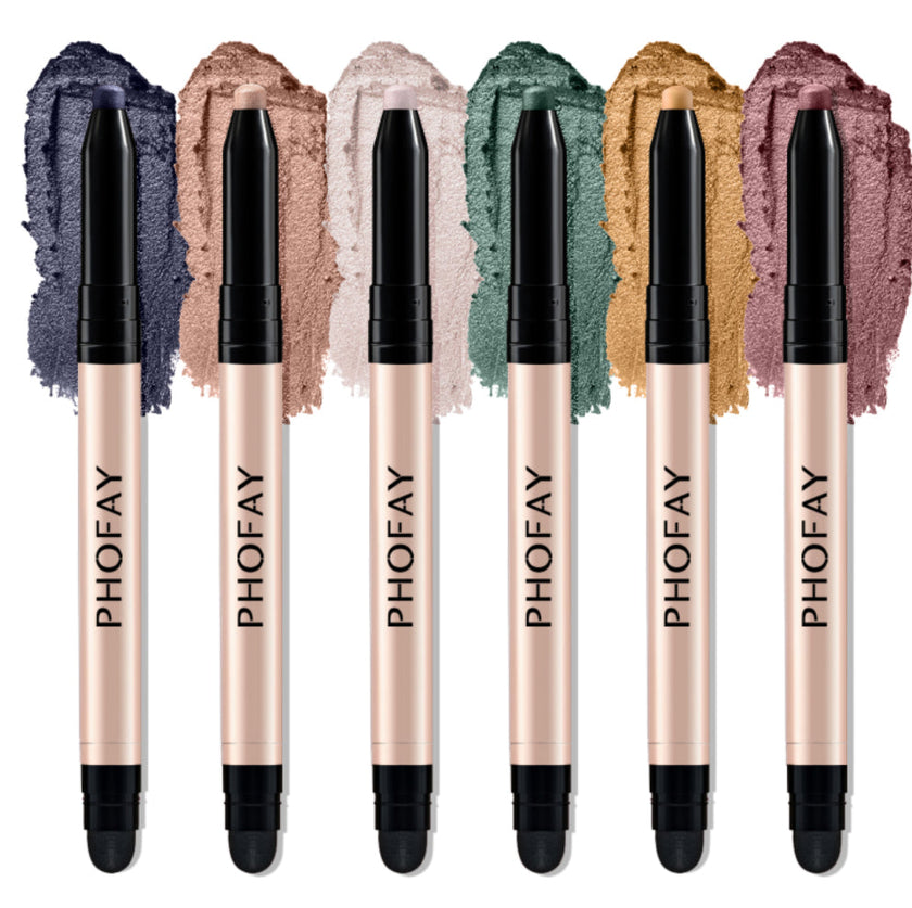 PHOFAY Eyeshadow Stick – Waterproof, Easy-Blend Colour (12 Shade Sets)
