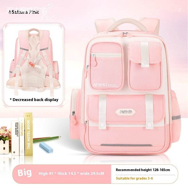 Children's Spine Protection Backpack Multi-compartment Burden Reduction Schoolbag
