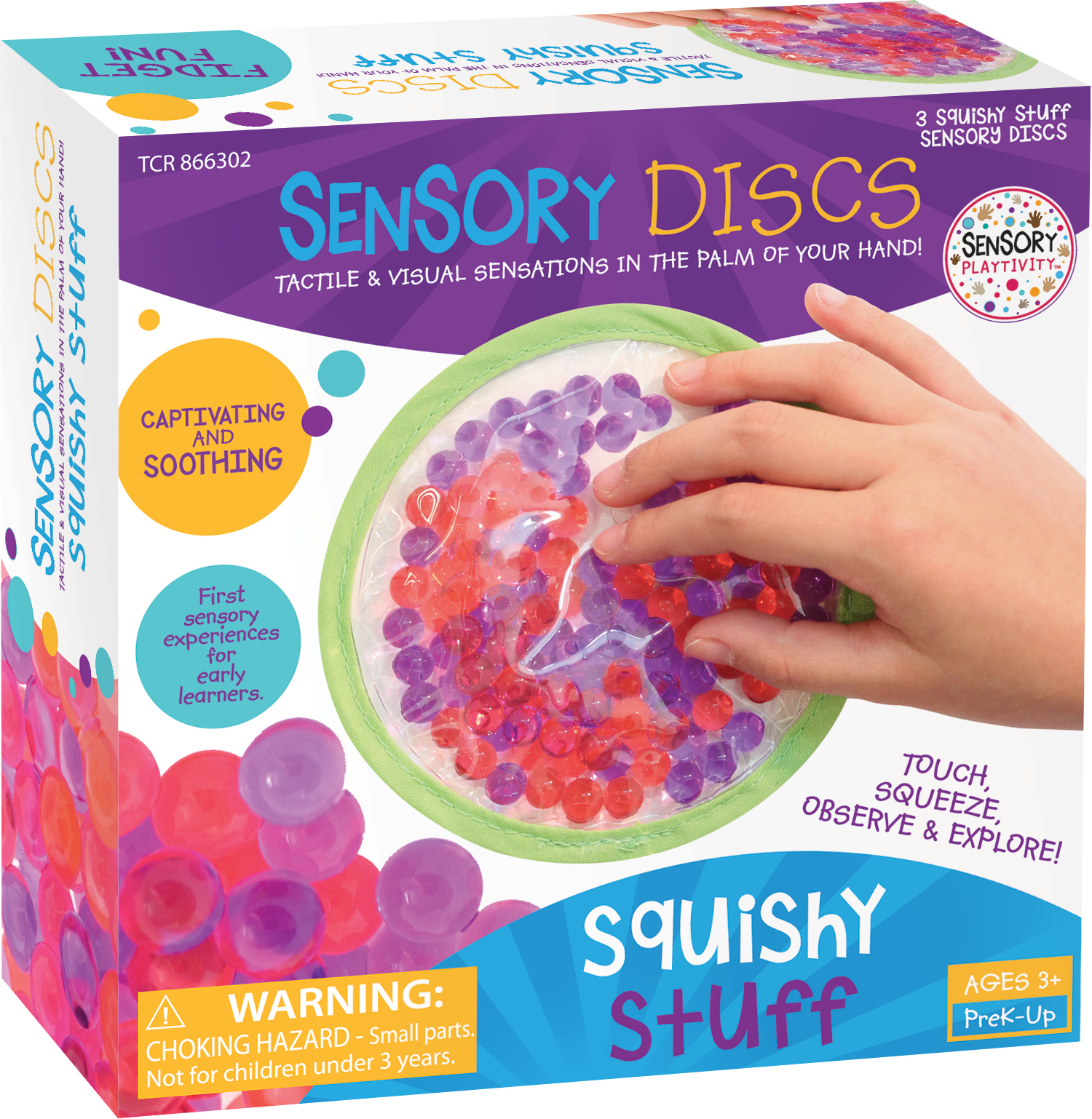 Teacher Created Resources - Sensory Playtivity™ Sensory Discs: Squishy Stuff - Pack of 3