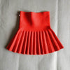 Girls Autumn Clothing Knitted Skirt High Waist Pleated Mini Skirt