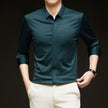 Men's Ice Silk Formal Shirt Half Sleeve Cardigan Canada | EX-STOCK