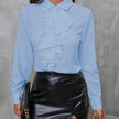 New Long Sleeve Business Work Office  Chiffon Blouse Shirt Women