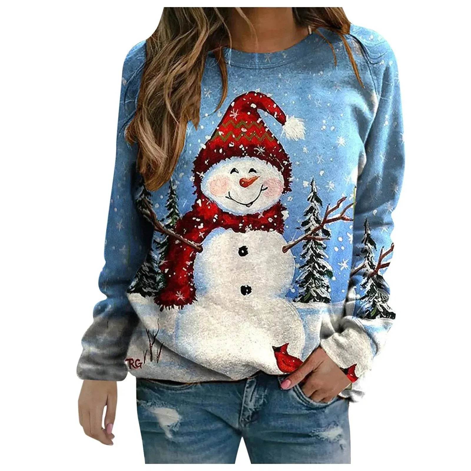 Women Autumn And Winter Funny Christmas Sweatshirt