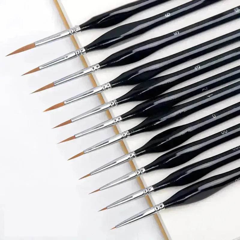 Gouache Oil Painting Watercolor Hand-painted Crochet Pen Paint Brush Miniature and Micro Detail Paint Brush, Triangular Grip Handles Art Brushes For  Acrylic Painting