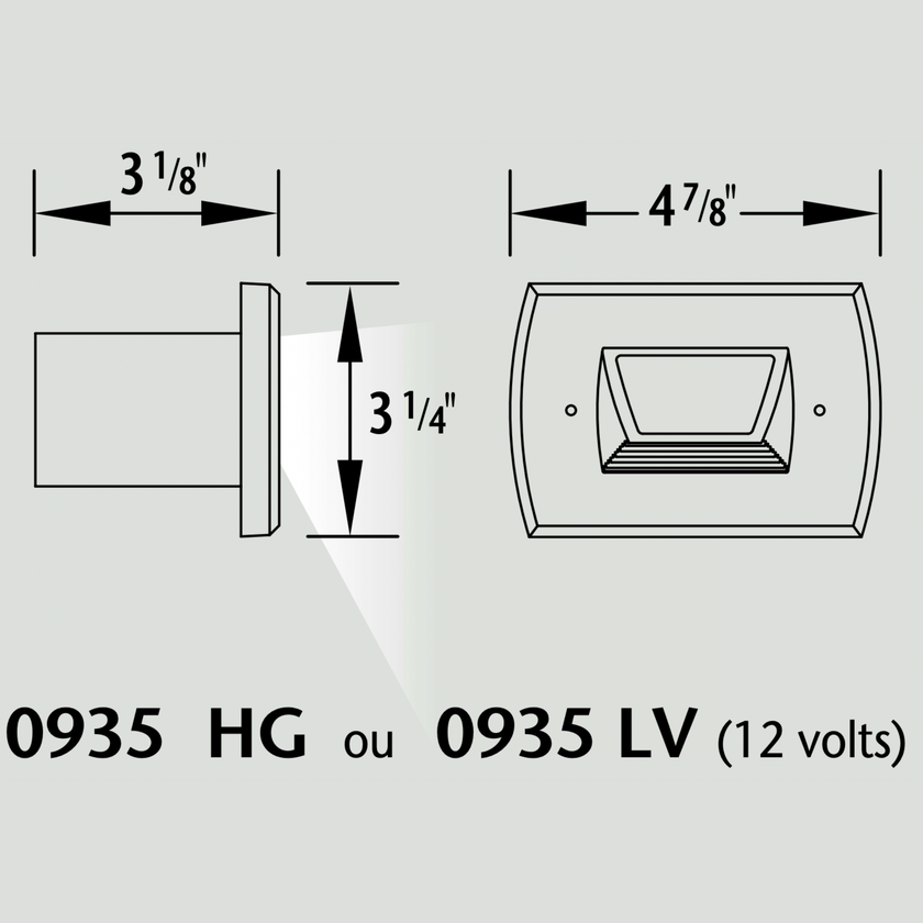 Luminaire paysager pour marche - 0935