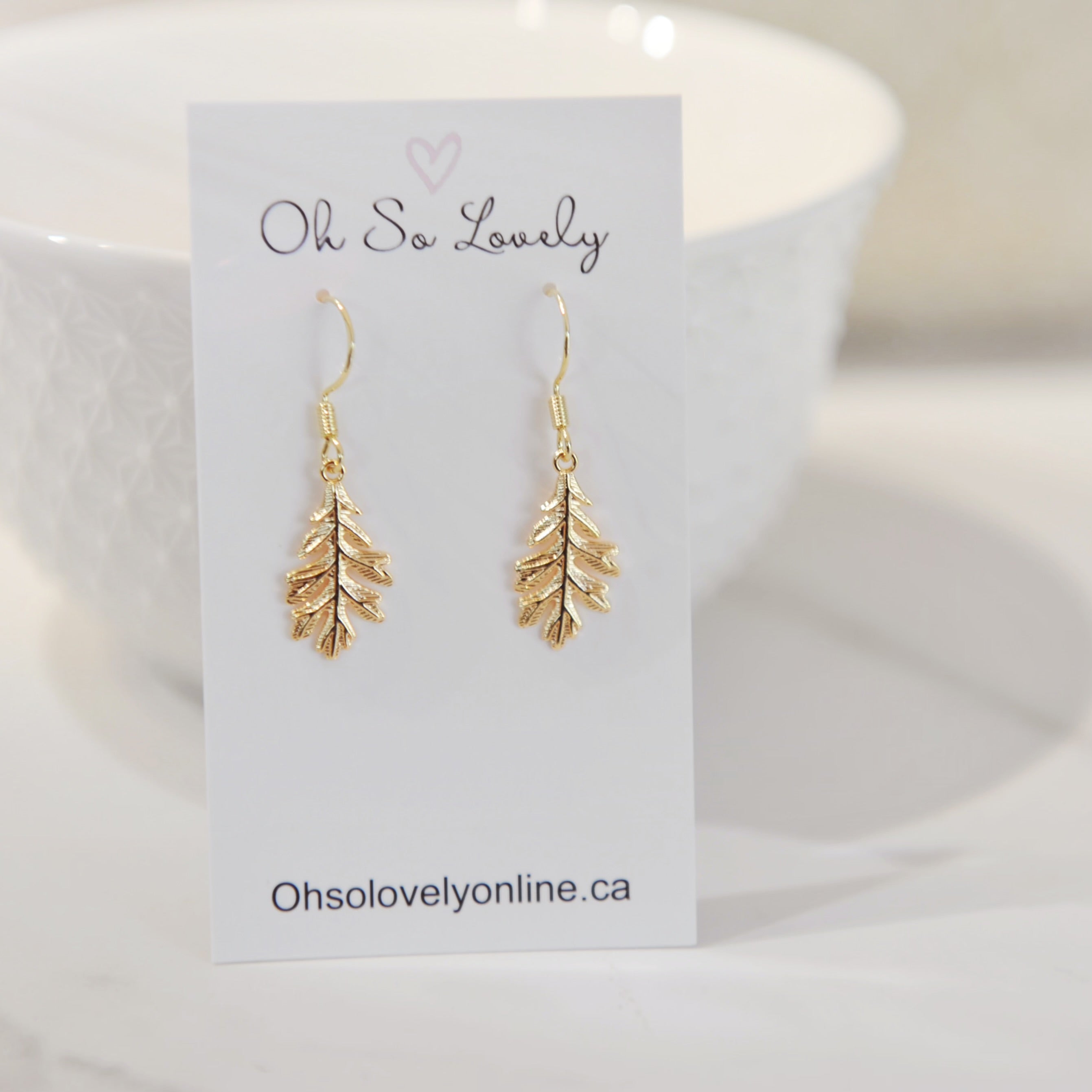 Oakley oak tree leaf drop earrings