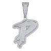 Letter P Moissanite Necklace Pendant – Platinum S925 Silver | GRA Certified