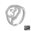 Fashion Micro Inlaid Zircon Arab Letters Ring for women