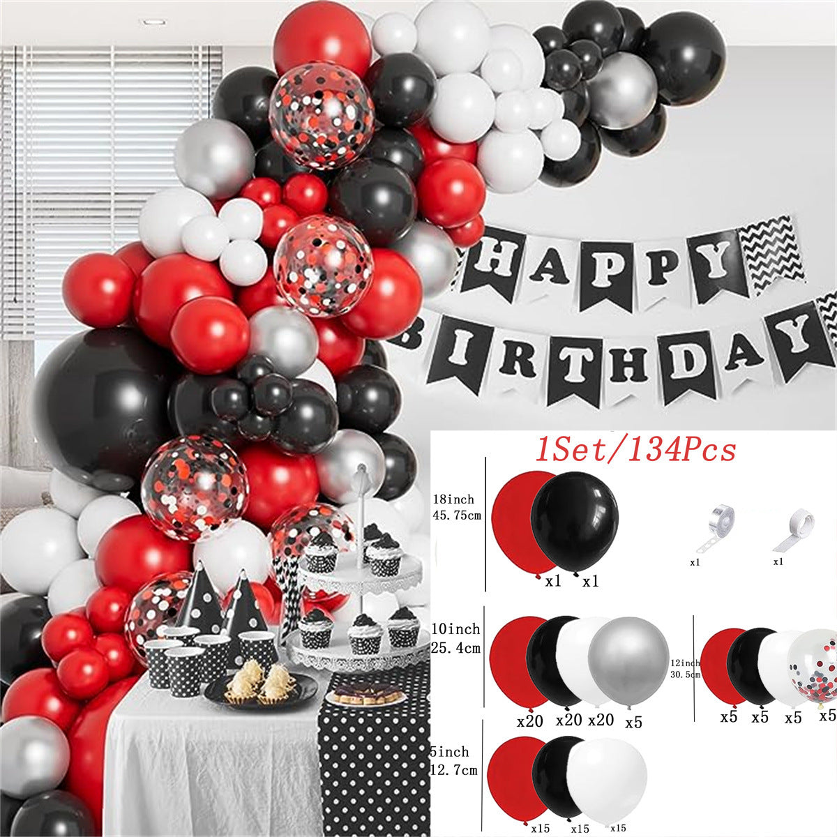 Balloon Layout Set – Multi-Style Party Decoration Balloon Suit