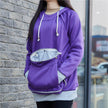 Women's Cat Print Pullover Hoodie Sweatshirt for Pet Lovers