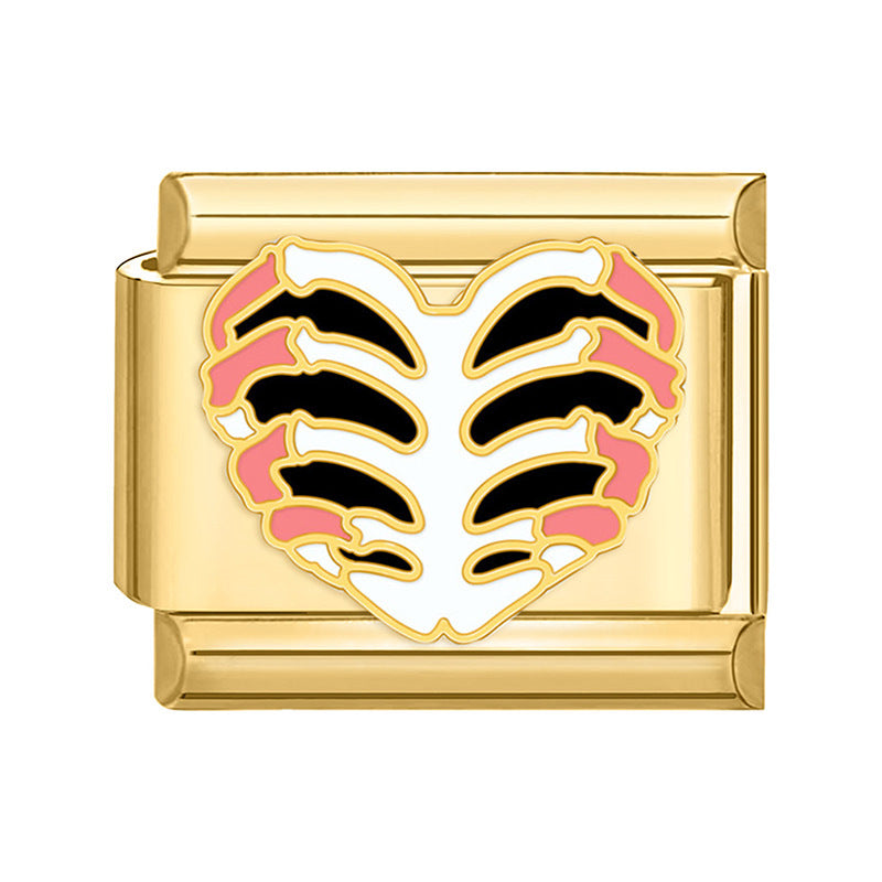 Gold Enamel DIY Pendant Charm – Bracelet Necklace Anklet Accessory