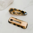 Tortoise shell chunky clips