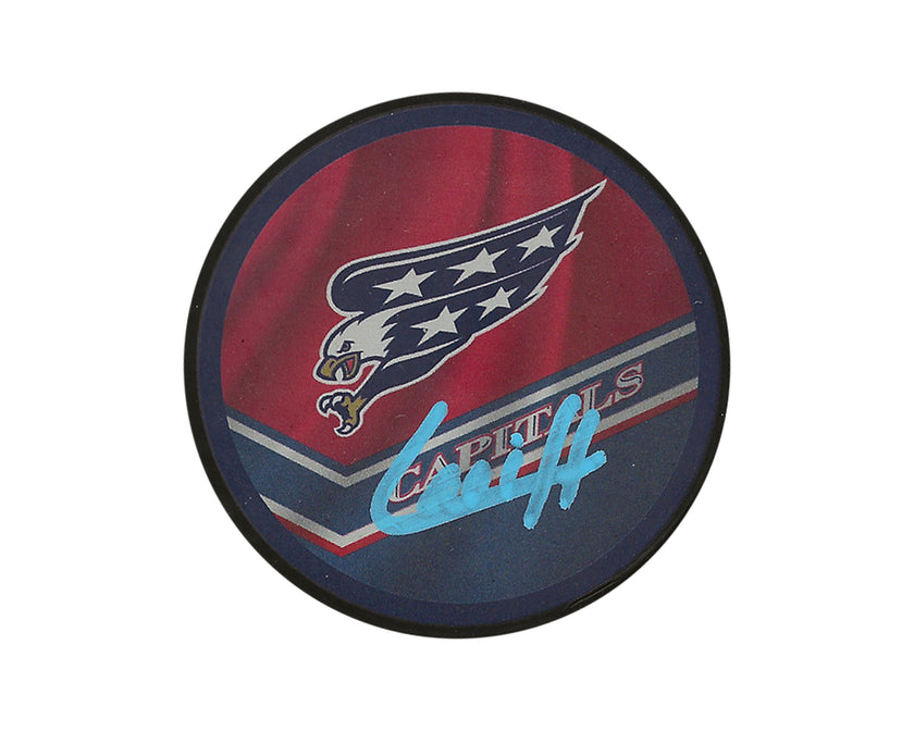Hendrix Lapierre Autographed Washington Capitals Reverse Retro Souvenir Puck