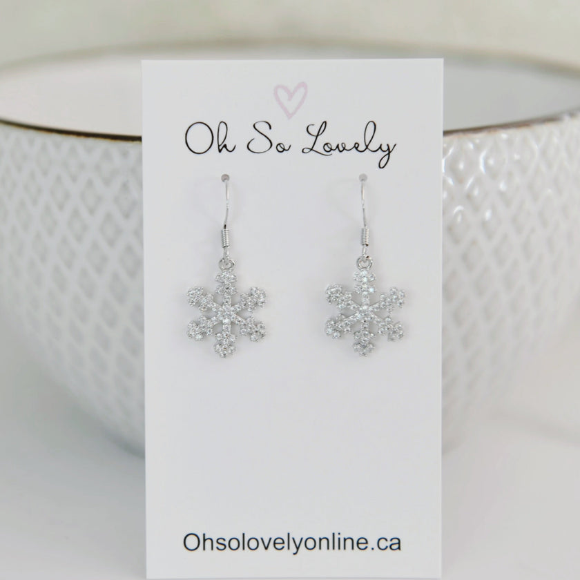 Aspen Snowflake Drop Earrings