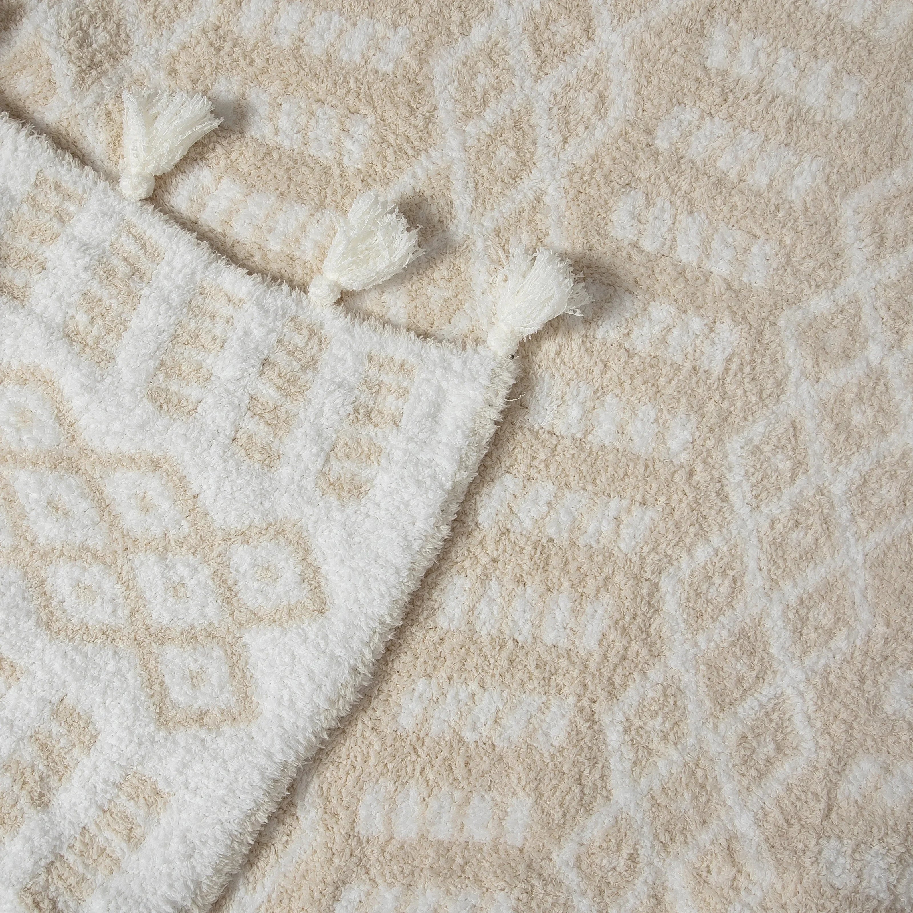 Birch & Marshmallow Tassel Extended Throw Blanket