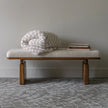 Blushing Beige & White Check Print Extended Throw
