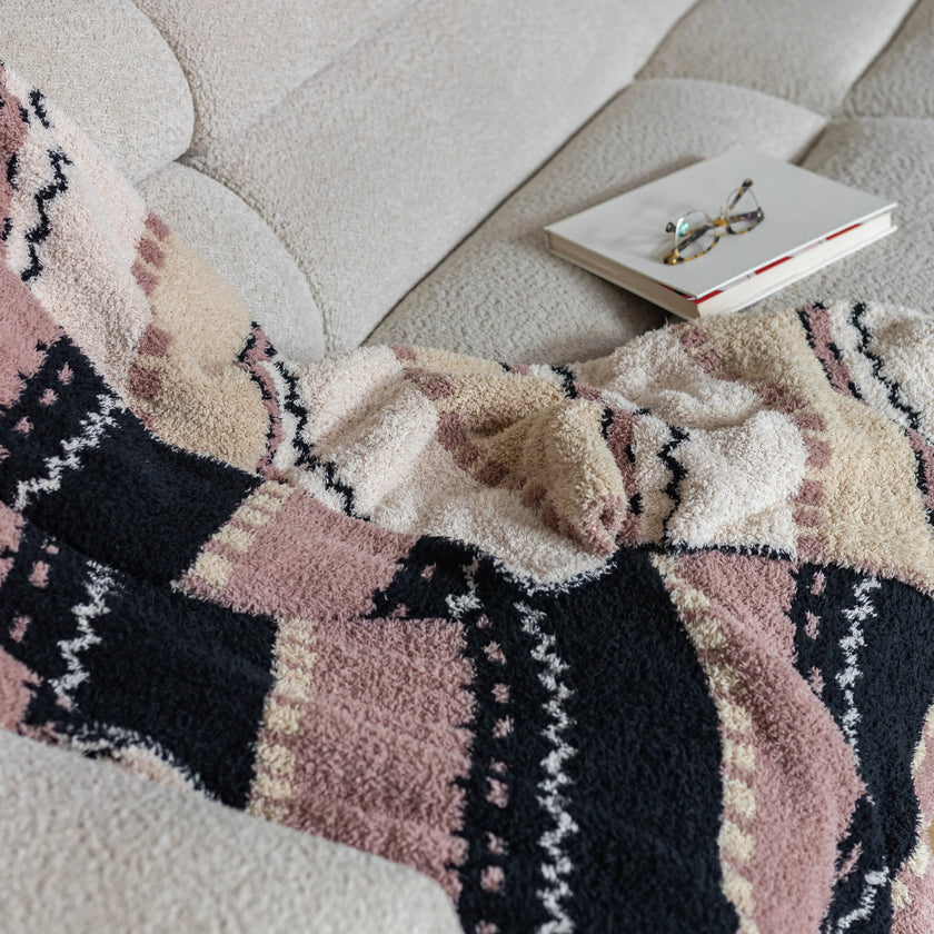 Desert Sunset Geometric Print Extended Throw