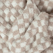 Blushing Beige & White Check Print Extended Throw