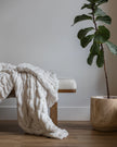 Cream Clouds Double-sided Minky Blanket
